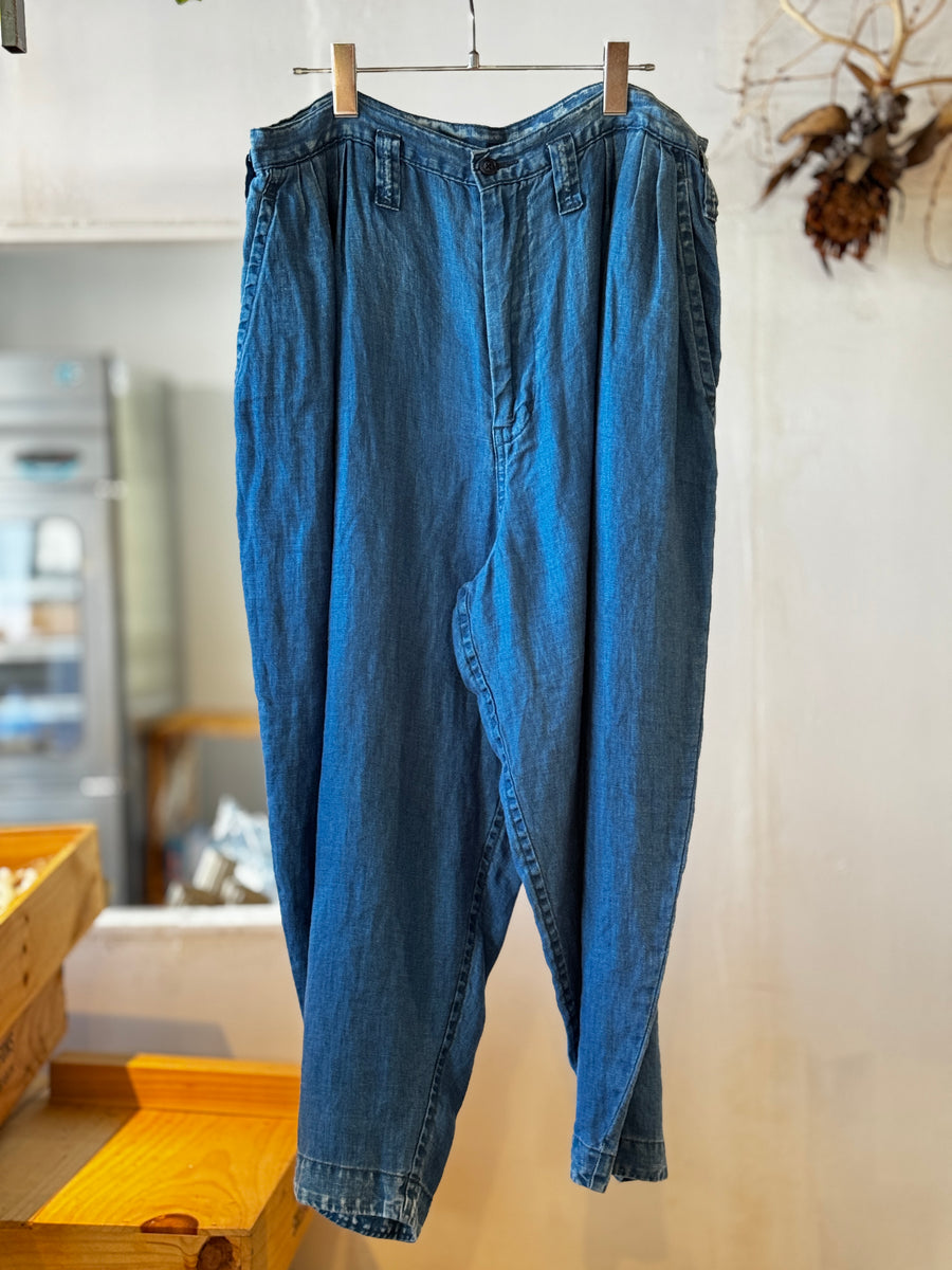 Porter Classic INDIGO LINEN BEBOP PANTS ポータークラシック インディゴリネンビバップパン – ANTE-ROOM