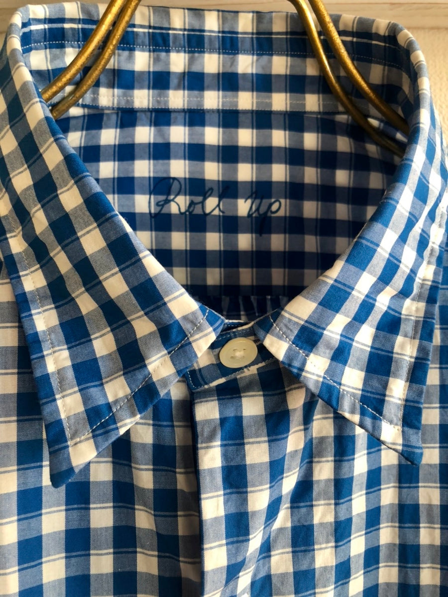 Porter Classic ROLL UP GINGHAM CHECK SHIRT -BLUE- ポーター 