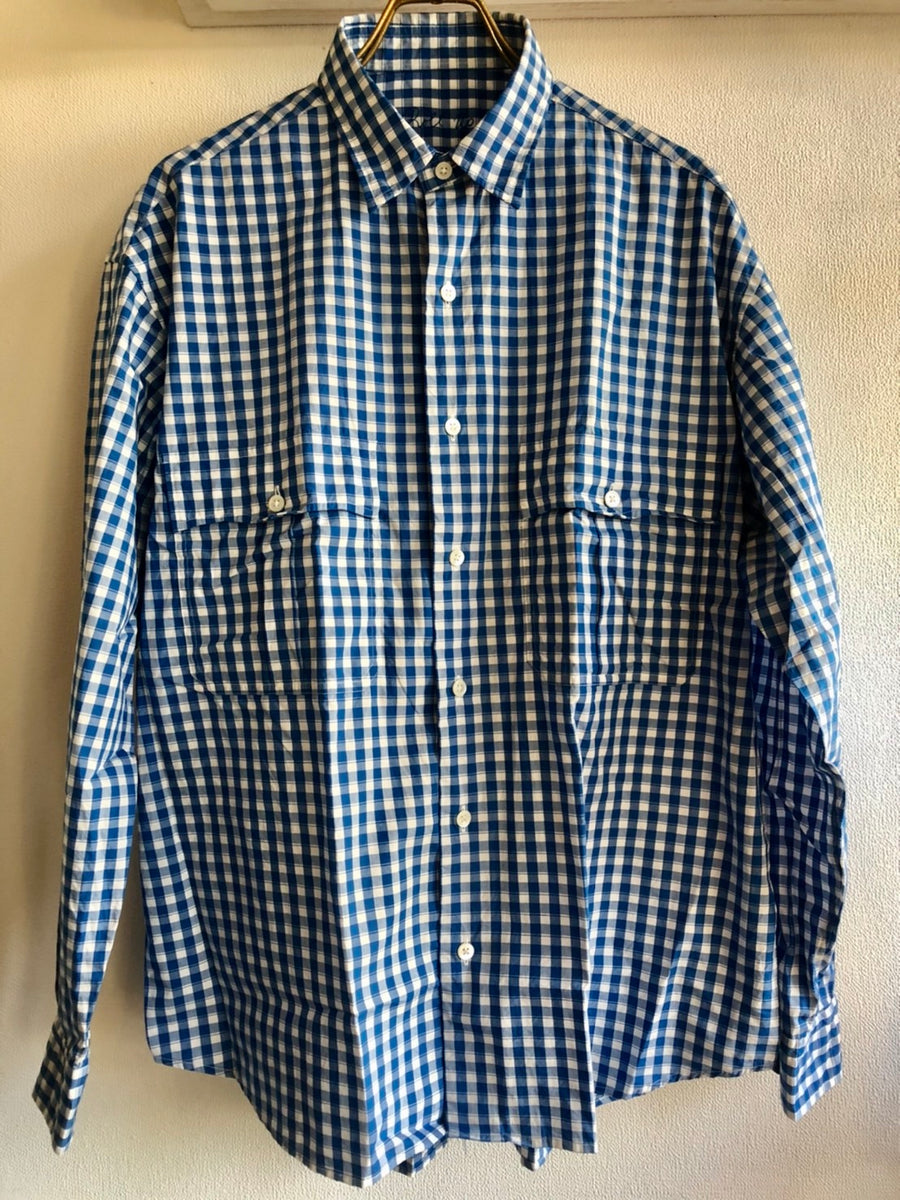 Porter Classic ROLL UP GINGHAM CHECK SHIRT -BLUE- ポーター ...