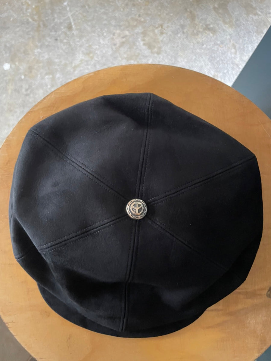 Porter Classic LEATHER SUEDE CASQUETTE W/SILVER BUTTON (ENTREFINO)  ポータークラシック レザースエードキャスケット