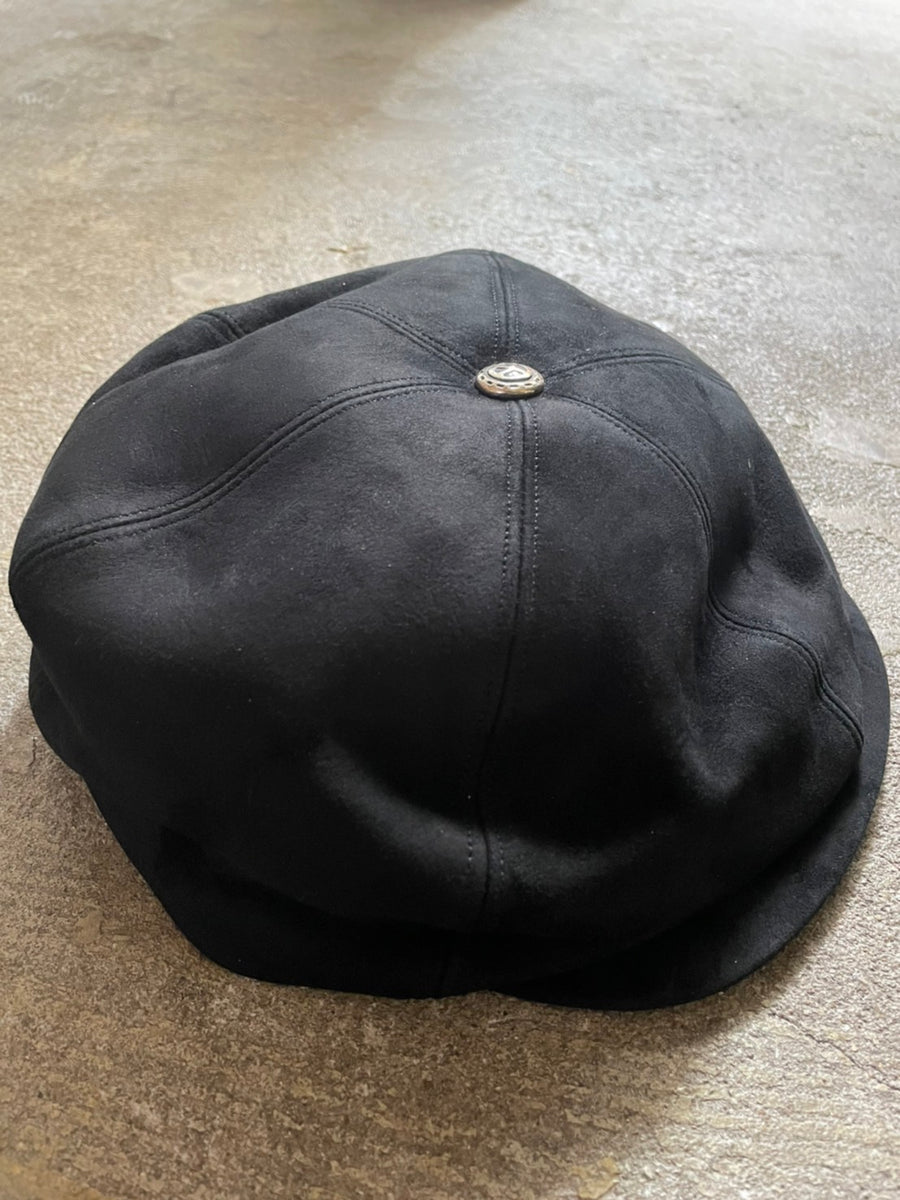 Porter Classic LEATHER SUEDE CASQUETTE W/SILVER BUTTON (ENTREFINO