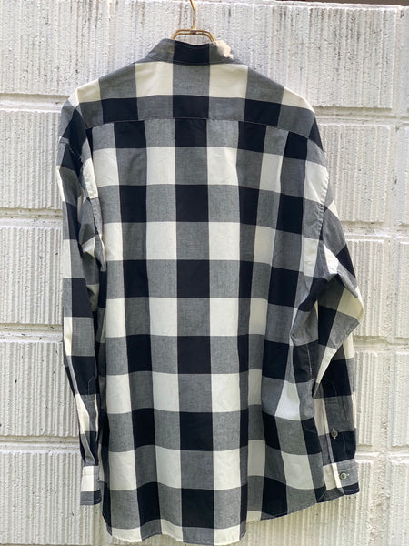 Porter Classic BLOCK CHECK STAND COLLAR SHIRT ポータークラシック