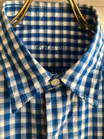 Porter Classic ROLL UP GINGHAM CHECK SHIRT -BLUE-　ポータークラシック ロールアップシャツ ギンガムチェック ブルー