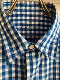 Porter Classic ROLL UP GINGHAM CHECK SHIRT -BLUE-　ポータークラシック ロールアップシャツ ギンガムチェック ブルー