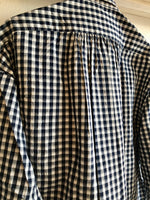 Porter Classic ROLL UP GINGHAM CHECK SHIRT -NAVY-　ポータークラシック　ロールアップシャツ　ギンガムチェック　ネイビー