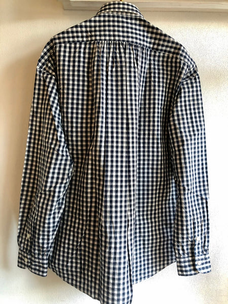 Porter Classic ROLL UP GINGHAM CHECK SHIRT -NAVY- ポーター