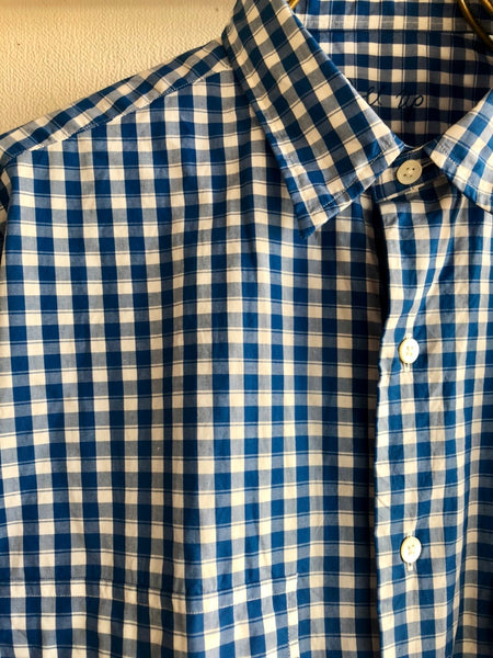Porter Classic ROLL UP GINGHAM CHECK SHIRT  BLUE  ポーター